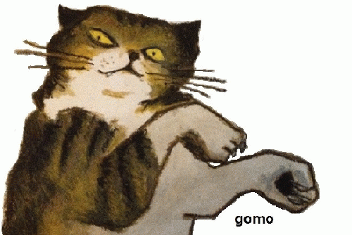 おかしな猫のポストカード gomo