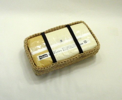 箱なしエコタイプ4.5cm用☆ナチュラルな麻のティッシュケース1