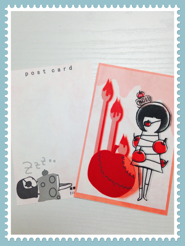 林檎のポストカード:屋根裏住人「林檎姫」